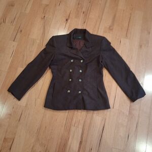 Brown Double-Breasted Women's Blazer